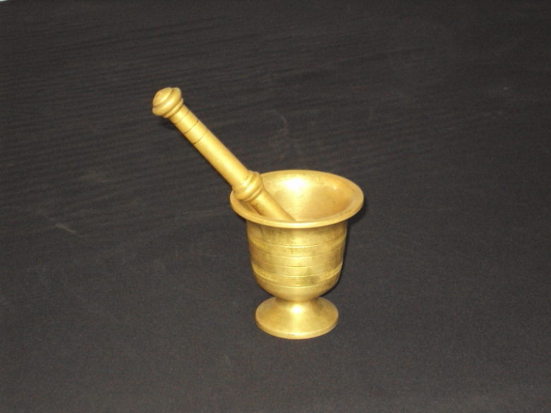 Brass Pestle & Mortar 1 Before Polishing